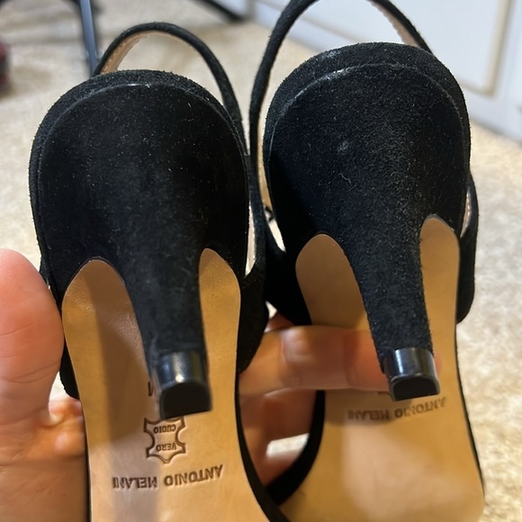 Antonio Melani black suede lace heels - Picture 7 of 9